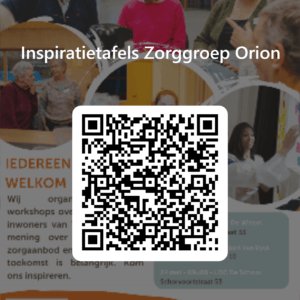 QRCode voor Inspiratietafels Zorggroep Orion